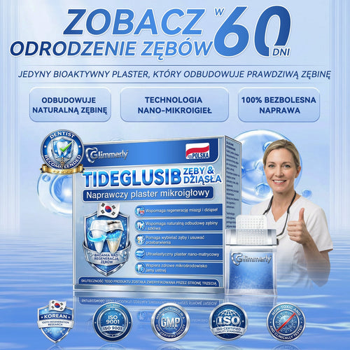 🦷 𝐆𝐥𝐢𝐦𝐦𝐞𝐫𝐥𝐲® 𝐓𝐢𝐝𝐞𝐠𝐥𝐮𝐬𝐢𝐛 Płatki Mikronakłuwające do Naprawy Zębów i Dziąseł | Zaawansowana Aktywacja Komórek Macierzystych – Strips do Naprawy Zębów 🛒