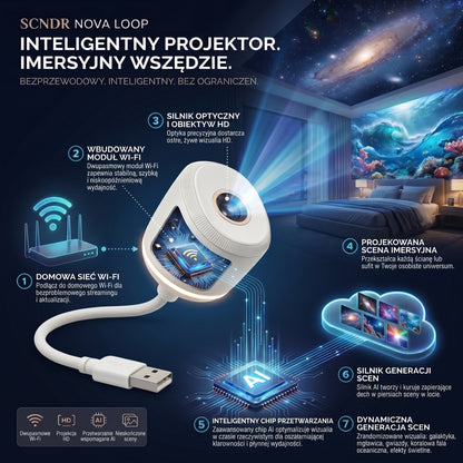 𝐒𝐂𝐍𝐃𝐑®🌃Ostatni dzień promocji! 🐳 – Projektor nocny – Inteligentny holograficzny projektor gwiazd🐳1