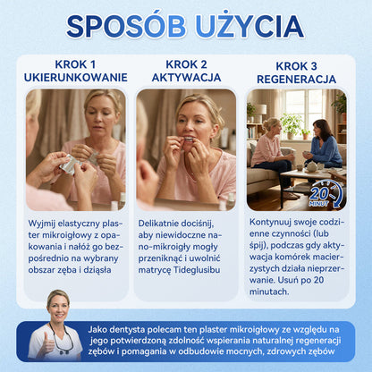 🦷 𝐆𝐥𝐢𝐦𝐦𝐞𝐫𝐥𝐲® 𝐓𝐢𝐝𝐞𝐠𝐥𝐮𝐬𝐢𝐛 Płatki Mikronakłuwające do Naprawy Zębów i Dziąseł | Zaawansowana Aktywacja Komórek Macierzystych – Strips do Naprawy Zębów 🛒