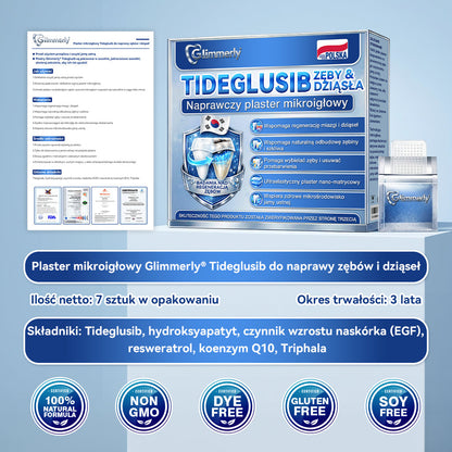 🦷 𝐆𝐥𝐢𝐦𝐦𝐞𝐫𝐥𝐲® 𝐓𝐢𝐝𝐞𝐠𝐥𝐮𝐬𝐢𝐛 Płatki Mikronakłuwające do Naprawy Zębów i Dziąseł | Zaawansowana Aktywacja Komórek Macierzystych – Strips do Naprawy Zębów 🛒